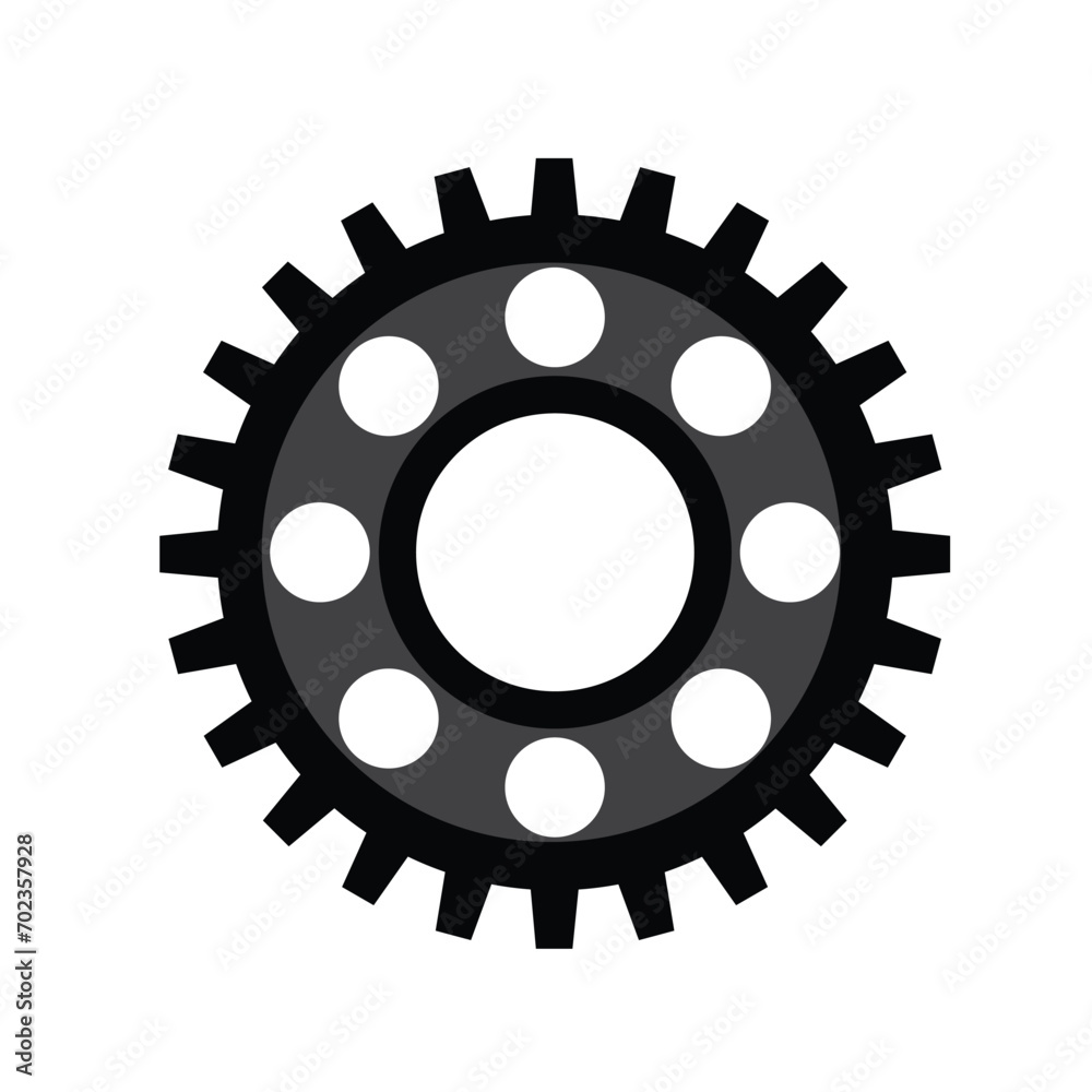 Mechanical gears, machines and mechanisms and transmissions flat design Mechanical gears, machines and mechanisms and transmissions flat design