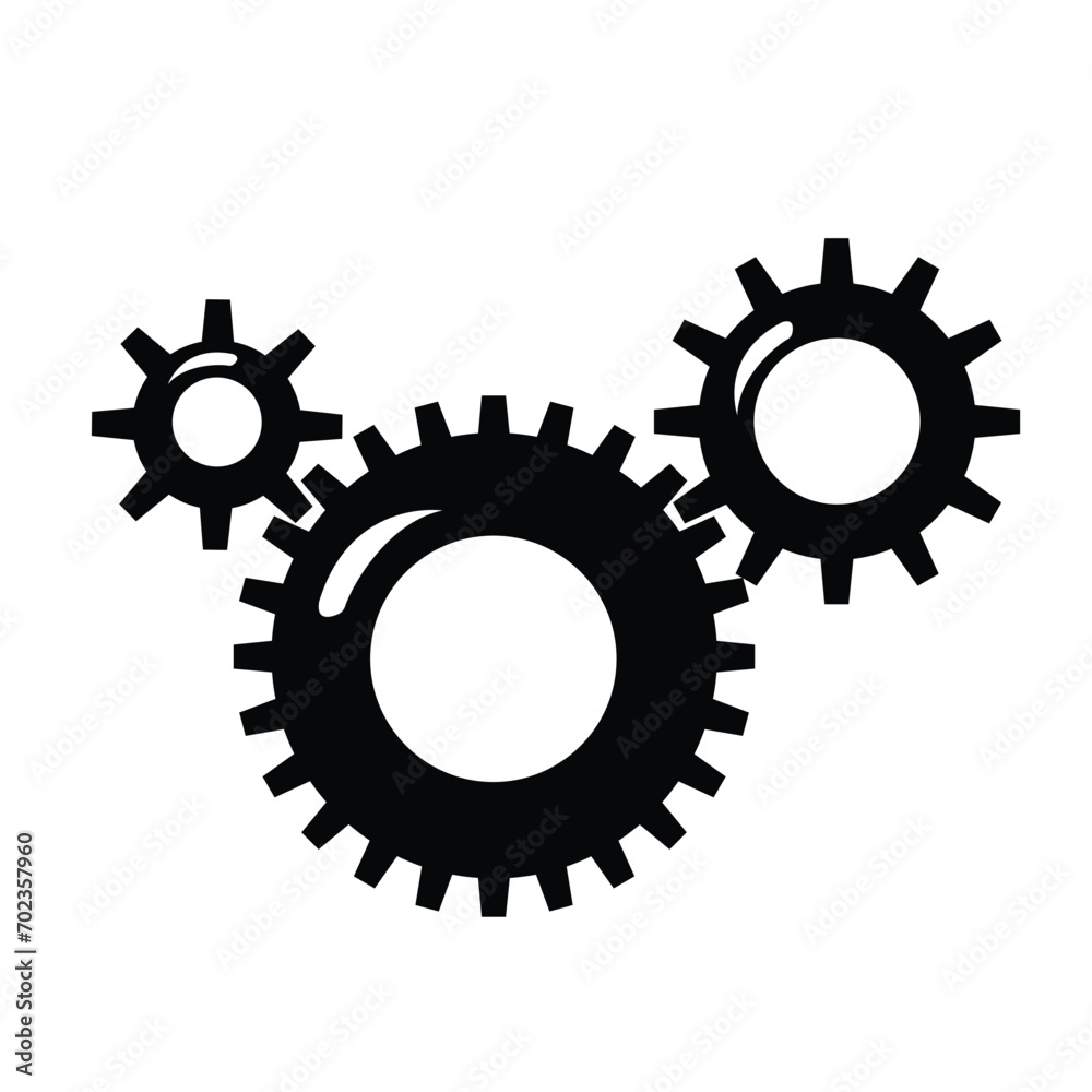 Mechanical gears, machines and mechanisms and transmissions flat design Mechanical gears, machines and mechanisms and transmissions flat design