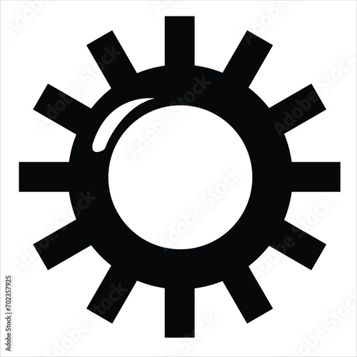 Mechanical gears, machines and mechanisms and transmissions flat design