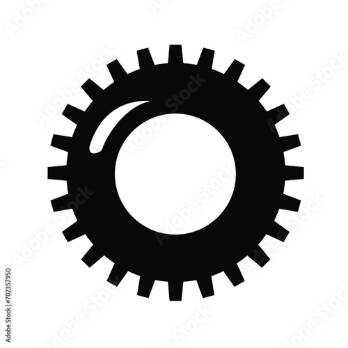 Mechanical gears, machines and mechanisms and transmissions flat design