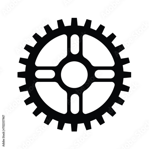 Mechanical gears, machines and mechanisms and transmissions flat design