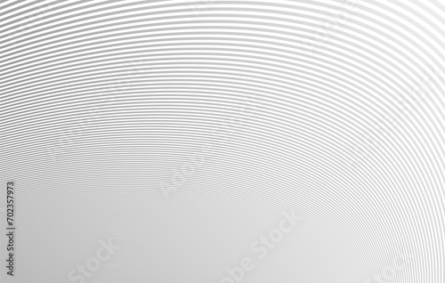 Light grey lines in 3D perspective vector abstract background, dynamic linear minimal design, wave lied pattern in dimensional and movement.