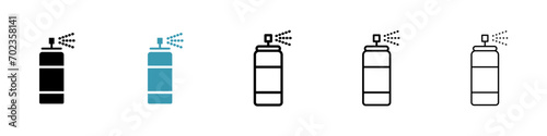 Odor Neutralizer vector icon set. Fragrance Spray Aerosol vector symbol for UI design. photo