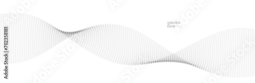 Abstract vector smoke background, wave of flowing circles particles, light grey abstract illustration, smooth and soft design, relaxing image.