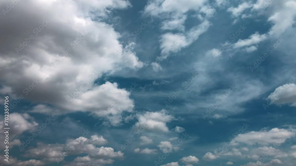 summer 4K cloud, blue sky cumulus outdoors summer 4K cloud, blue sky cumulus outdoors