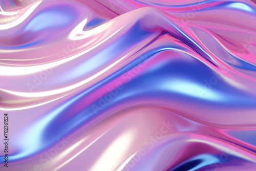 pink purple blue metallic chrome liquid texture smooth flowing waves with chromatic motion effect as background wallpaper pattern print in 3d art paint style 