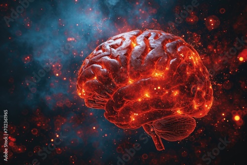 human brain abstract background