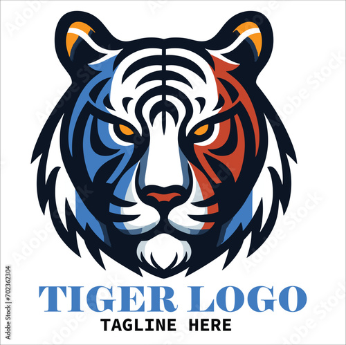 Fototapeta Naklejka Na Ścianę i Meble -  tiger head , tiger face, Colorful Tiger head logo design
