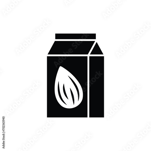 Almond milk icon vegan plant milk icon