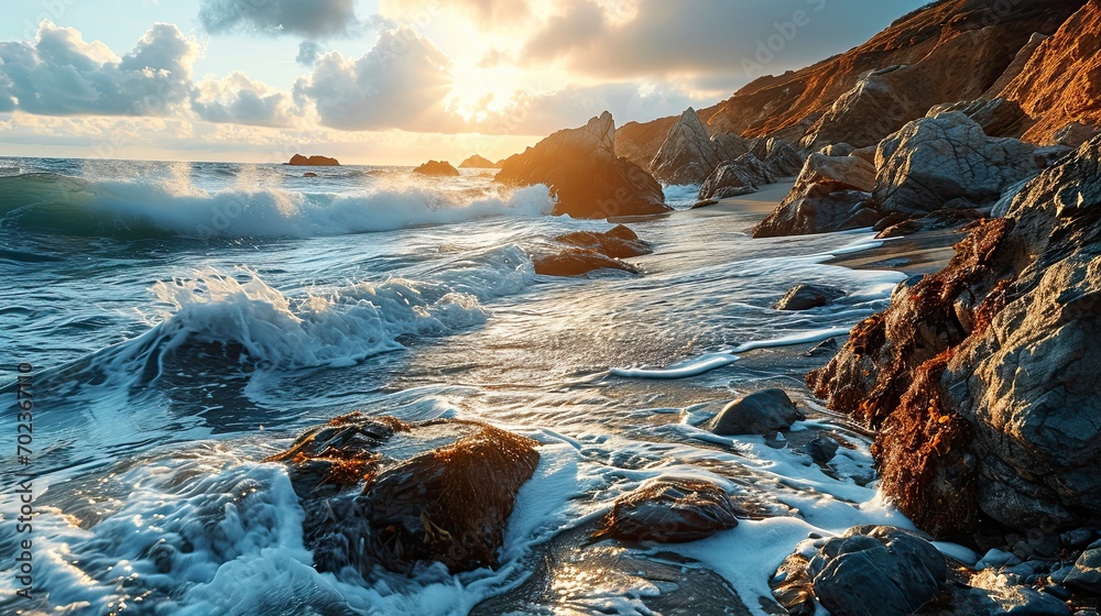 Obraz premium waves on the beach