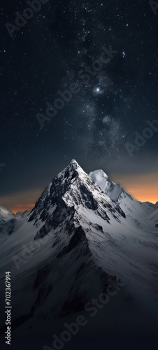 Starry Night over Majestic Peaks © Moon