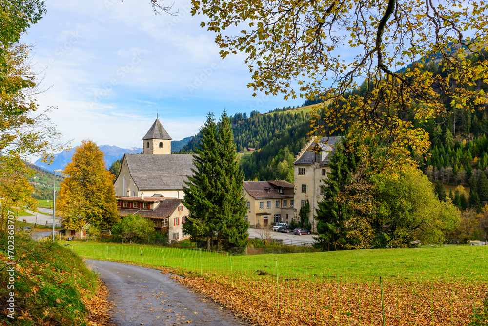 Church St. Maria and Michael in the village of Churwalden in the Kanton Graubünden, Switzerland