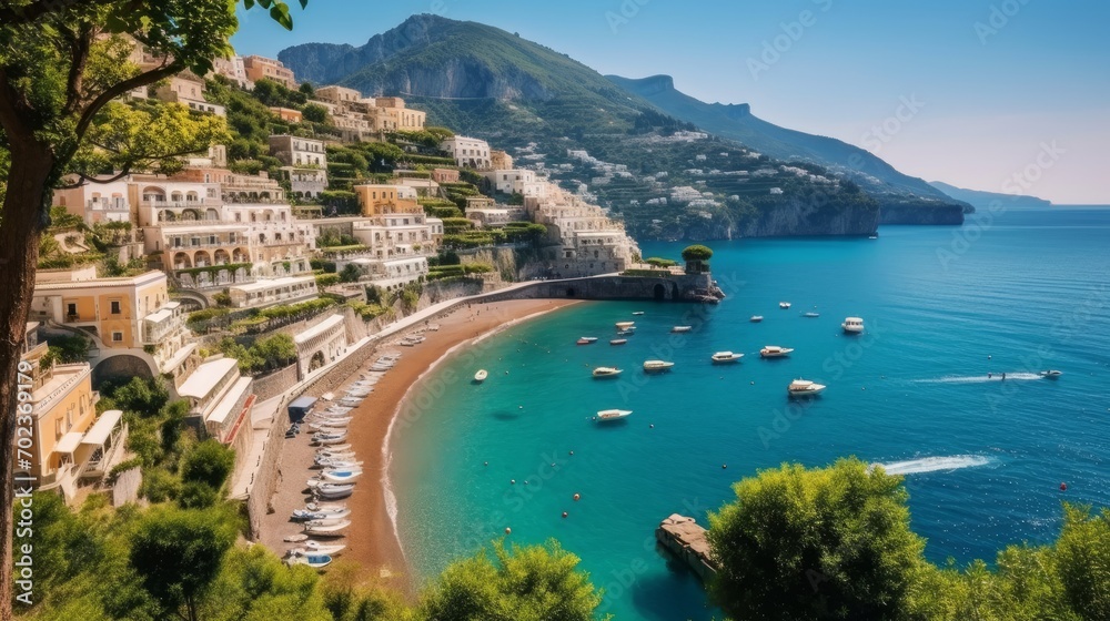 Amalfi coast Italy experience the dramatic cliffsien. AI generater