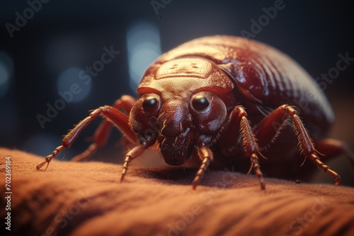 Detailing of the bed bug, macro photography photo