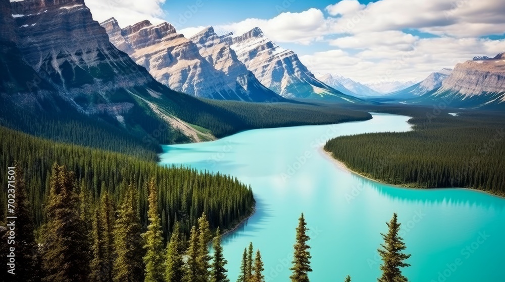 Banff national park Canada discover the rugged. AI generated