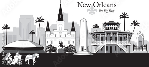 Skyline cityscape of New Orleans, Louisiana, USA photo
