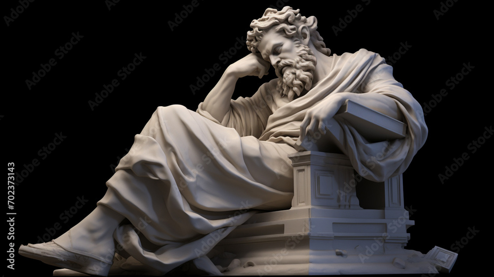 lustration of Sculpture of a Stoic, representing Philosophy and Stoicism