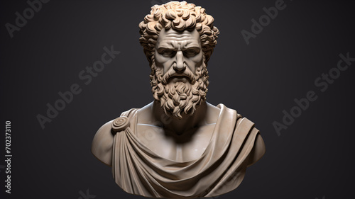 lustration of Sculpture of a Stoic, representing Philosophy and Stoicism