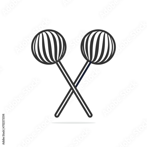 Lollipop candy cartoon icon illustration.	