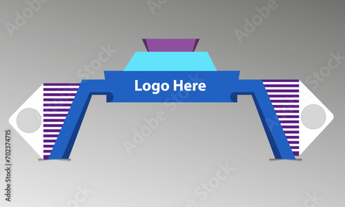 exhibition stand gate entrance vector