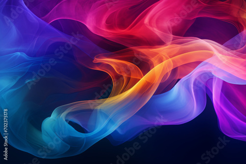 Colourful smoke of multicoloured smoke in the form of a swirling swirling background for vape
