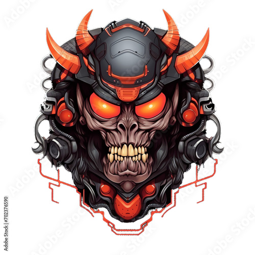  modern logo oni mask style esports © CrispCut Studio