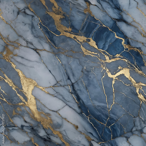 Marble textures with metallic accents in shades of gray, blue, and gold, creating a luxurious and modern background with an industrial touch