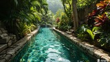 pool in tropical resort