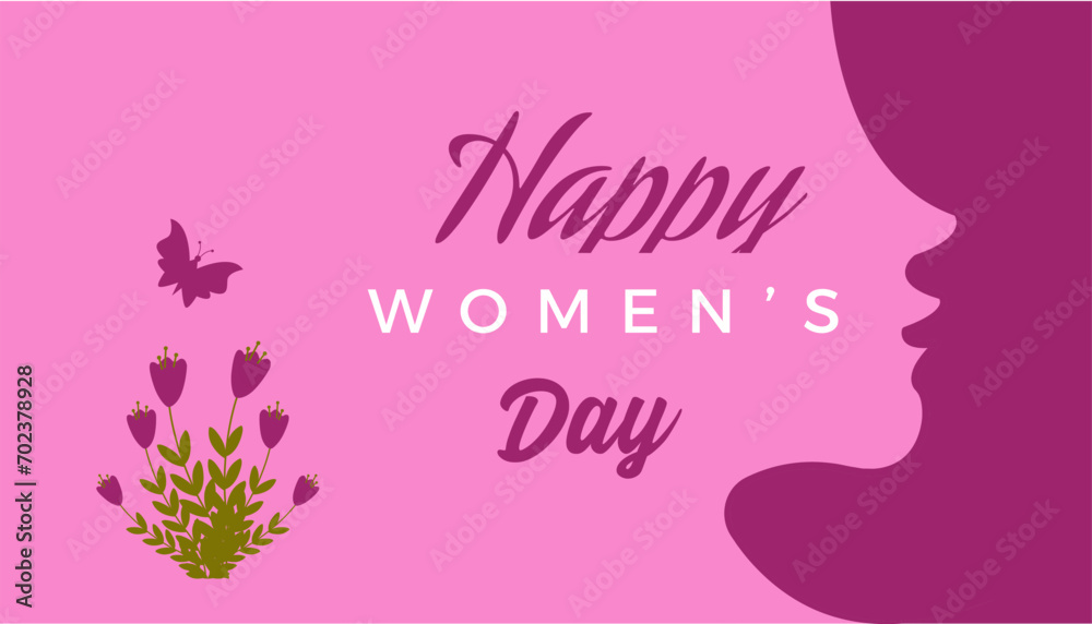 
   Vector happy women's day greeting background