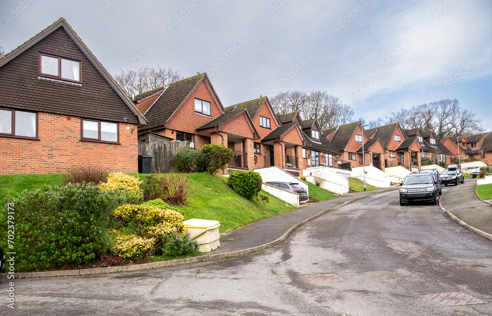 Houses in a quiet suburban street