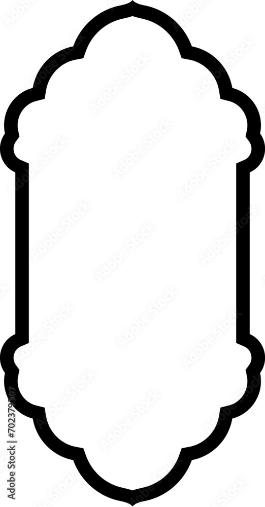 Islamic Vertical Frame Design Bold Line Outline Linear Black Stroke silhouettes Design pictogram symbol visual illustration Islamic Vertical Frame Design Bold Line Outline Linear Black Stroke silhouettes Design pictogram symbol visual illustration