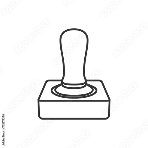Wooden round rubber stamper and stamp