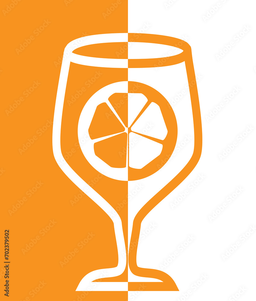 Orange juice logo design Vector. Glass of orange juice Orange juice logo design Vector. Glass of orange juice