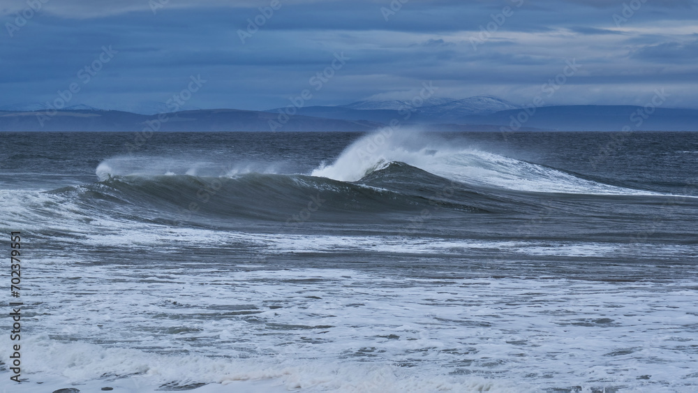 Obraz premium A Stormy Seascape on the Moray Firth, Scotland