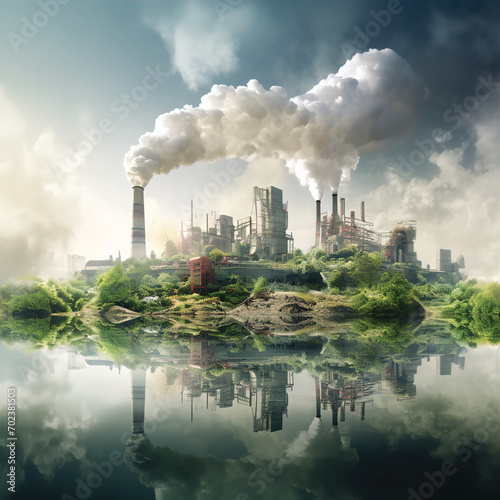 Let's protect the earth from industrial pollution. Created ai generated