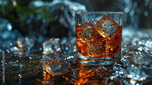 Shot Cold Vodka On Black Background, Background HD, Illustrations
