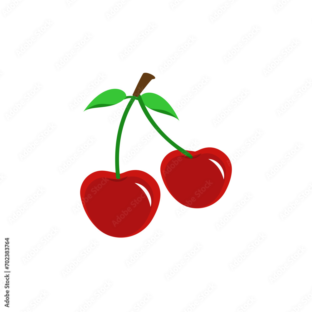 Cherry cartoon vector illustration. Cute Cherry character, icon vector illustration. Character is cheerful with arms and legs. Set of fruits emoticon Cherry cartoon vector illustration. Cute Cherry character, icon vector illustration. Character is cheerful with arms and legs. Set of fruits emoticon