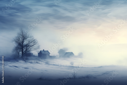Beautiful winter landscape. A picturesque winter wonderland.  © RetoricMedia