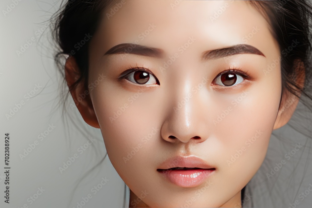 Close-up of beautiful Asian girl's face Close-up of beautiful Asian girl's face