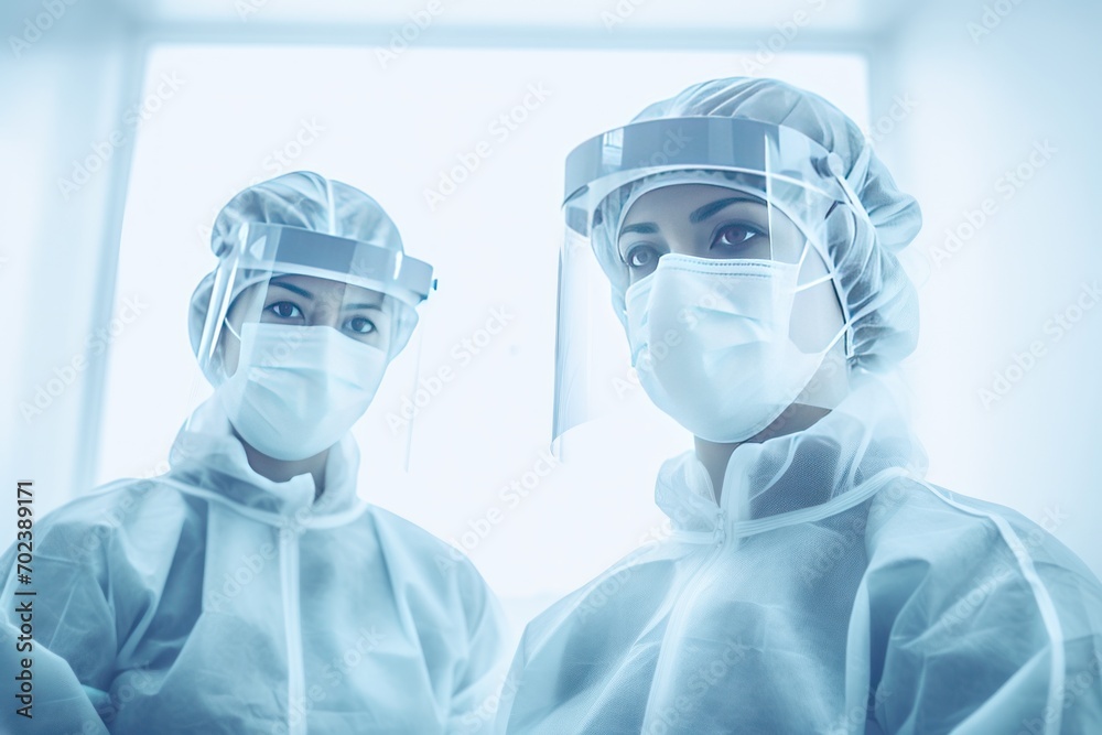 Doctors and nurses don PPE and view lab reports. Doctors and nurses don PPE and view lab reports.