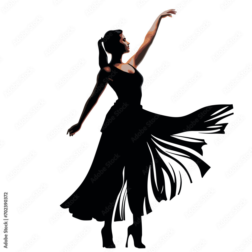 Fototapeta premium Beautiful dancer spinning to the rhythm of her heart