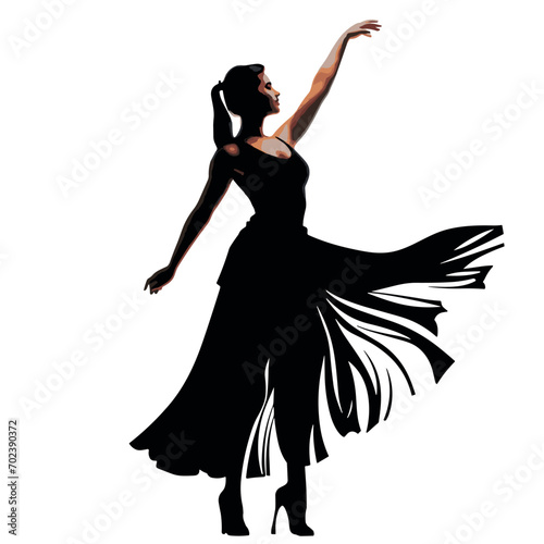 Beautiful dancer spinning to the rhythm of her heart