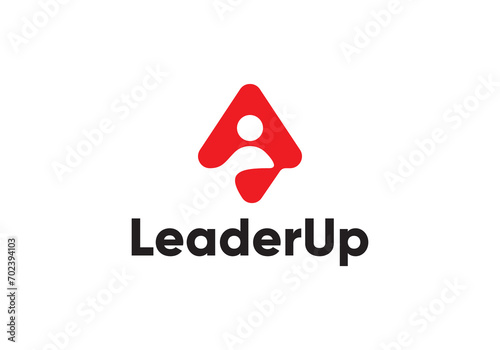 leader launch logo, startup, team, human, unity graphic design