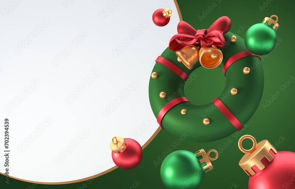 Isolated Christmas Sign. 3D Illustration Isolated Christmas Sign. 3D Illustration