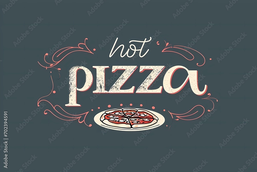pizza drawing Italian cuisine drawing for pizzeria illustration for