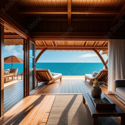 wooden villa by the beach © Rahanss