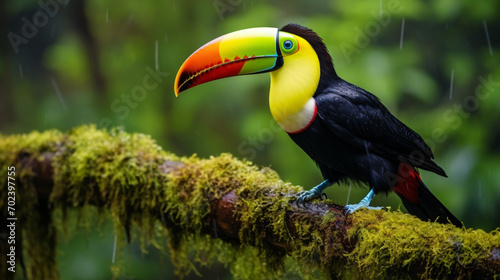 Keel billed toucan Ramphastos sulfuratus closeup photo