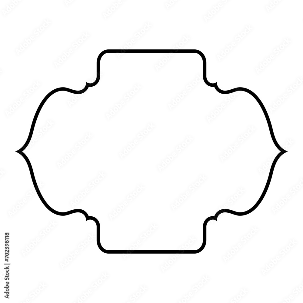 Islamic Frame Design Thin Line Black stroke silhouettes Design pictogram symbol visual illustration Islamic Frame Design Thin Line Black stroke silhouettes Design pictogram symbol visual illustration