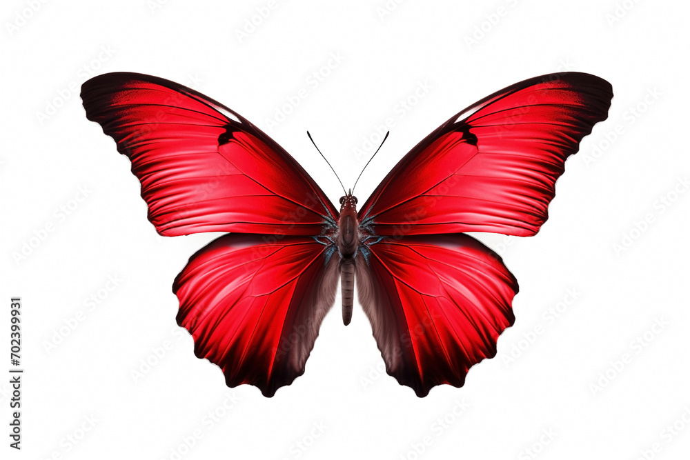 Obraz premium butterfly with red wings, isolated on white background
