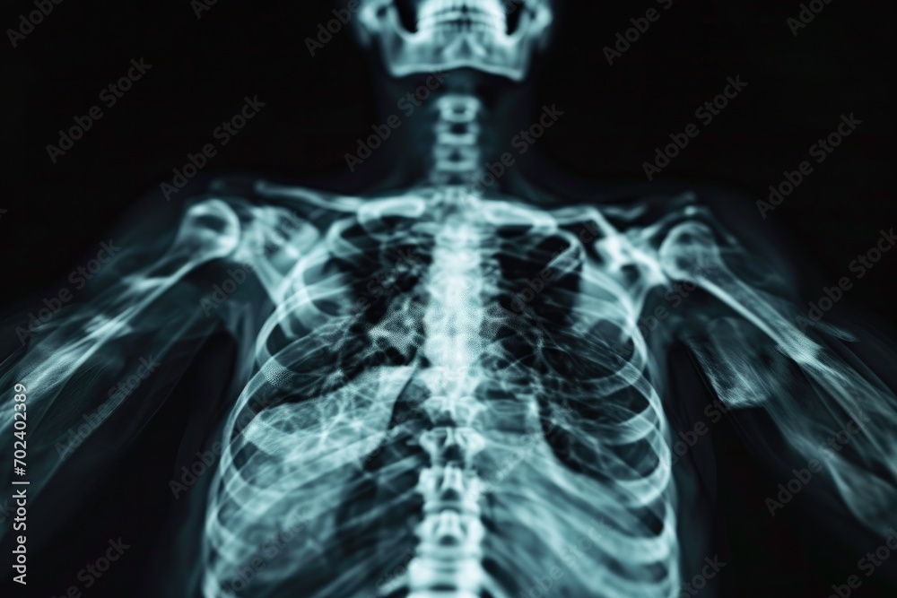 An intricate x-ray film captures the inner workings of the human body, revealing a mesmerizing blend of science and art in the field of medical radiography An intricate x-ray film captures the inner workings of the human body, revealing a mesmerizing blend of science and art in the field of medical radiography